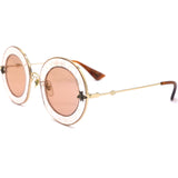 L’Aveugle Par Amour Pink Resin GG0113/S Round Sunglasses