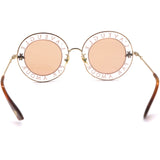 L’Aveugle Par Amour Pink Resin GG0113/S Round Sunglasses