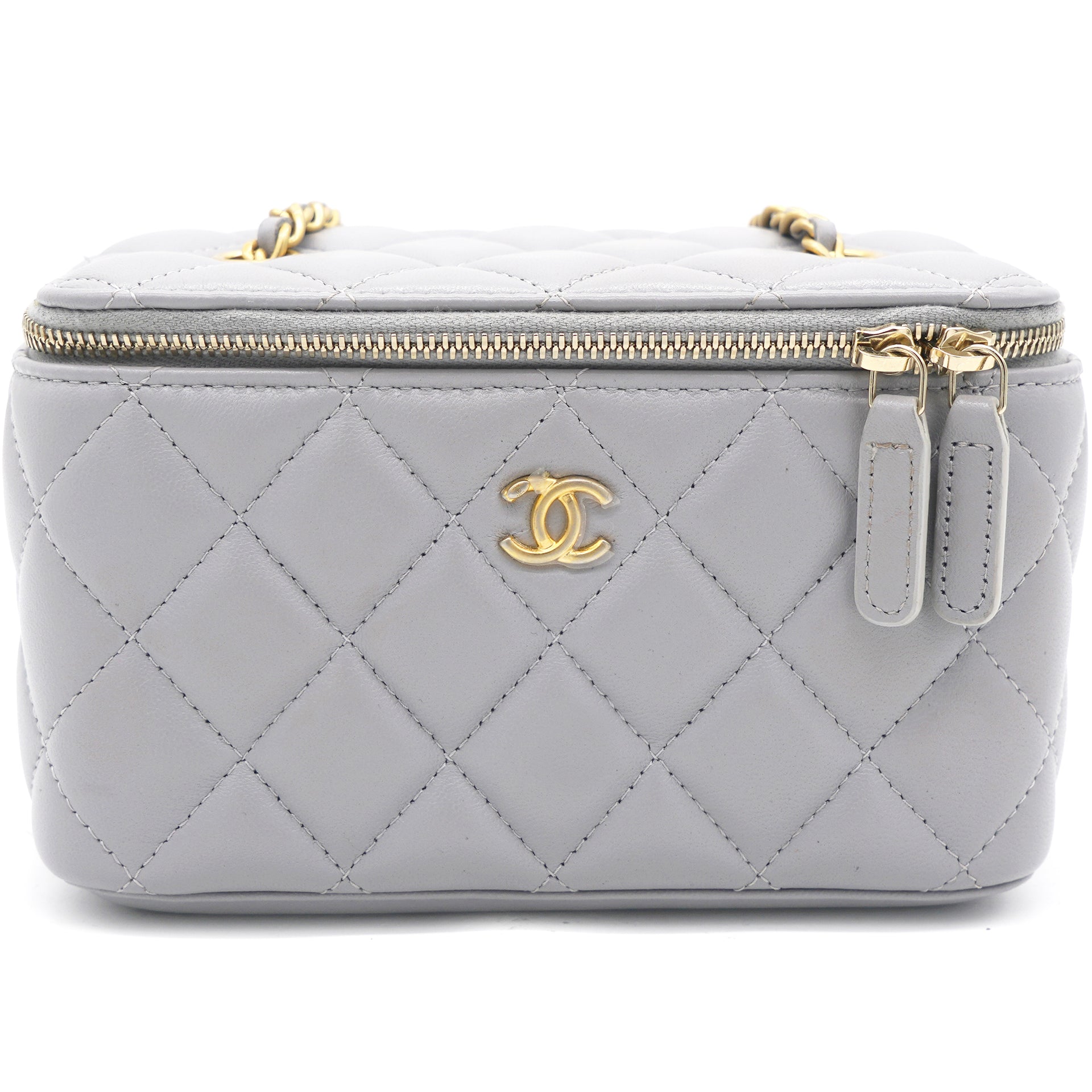 Chanel Pearl Crush Vanity in 23C Light Grey Lambskin and AGHW – Brands Lover
