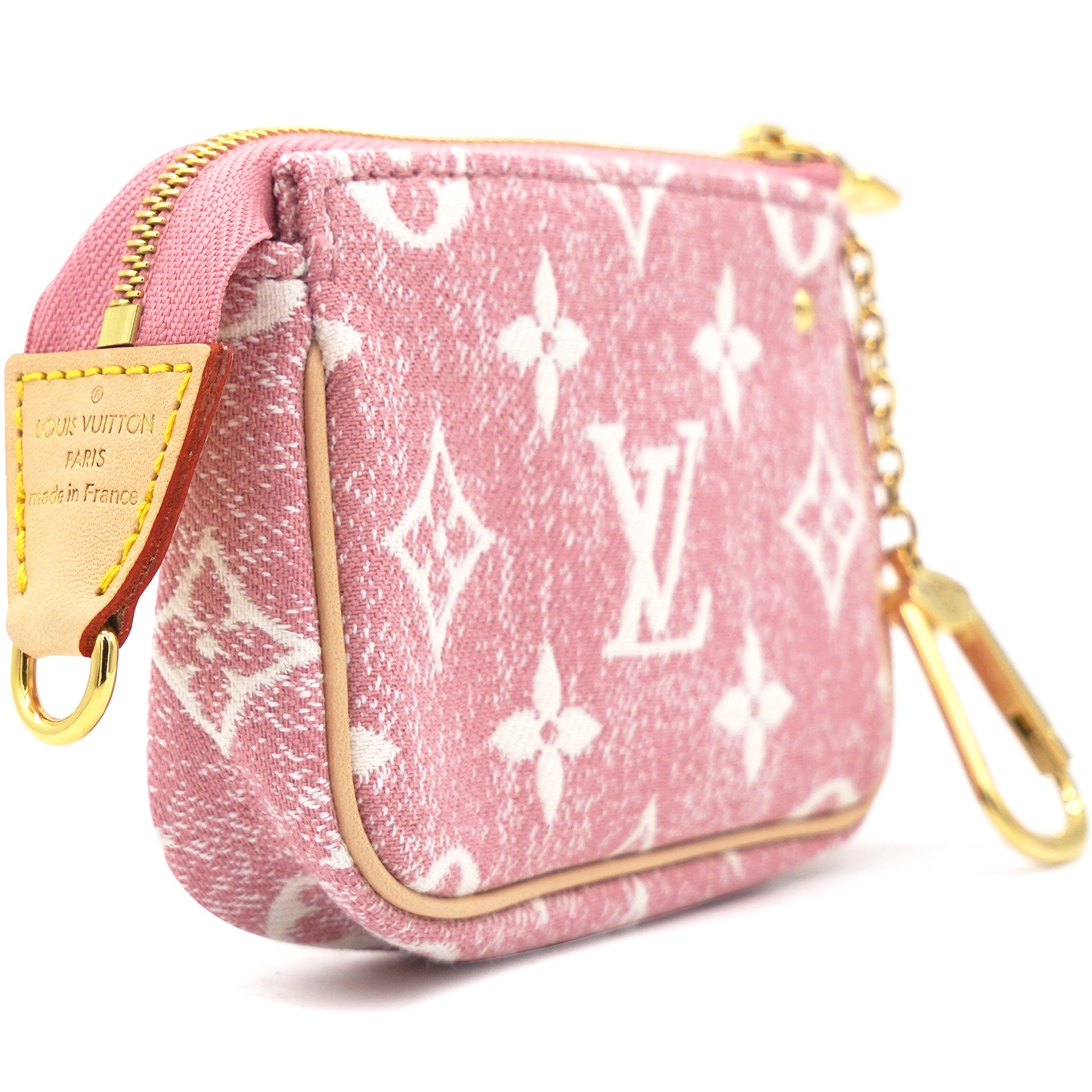 Louis+Vuitton+Pochette+Accessoires+Pouch+Micro+Pink+Jacquard+Denim+Monogram  for sale online