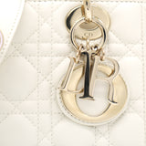 White Lambskin Cannage Small Lucky Badges My Lady Dior