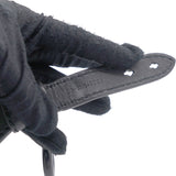 Adjustable Shoulder Strap with Ring Black 'CHRISTIAN DIOR' Embroidery