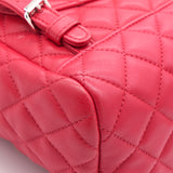 Lambskin Quilted Small Urban Spirit Backpack Red