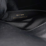 Textured Leather Monogram Large Belle De Jour Clutch Black