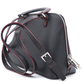 Mini Saffiano Lux Promenade Black Backpack