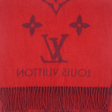 Louis Vuitton Cashmere Monogram Reykjavik Scarf Cherry - The Lux Portal