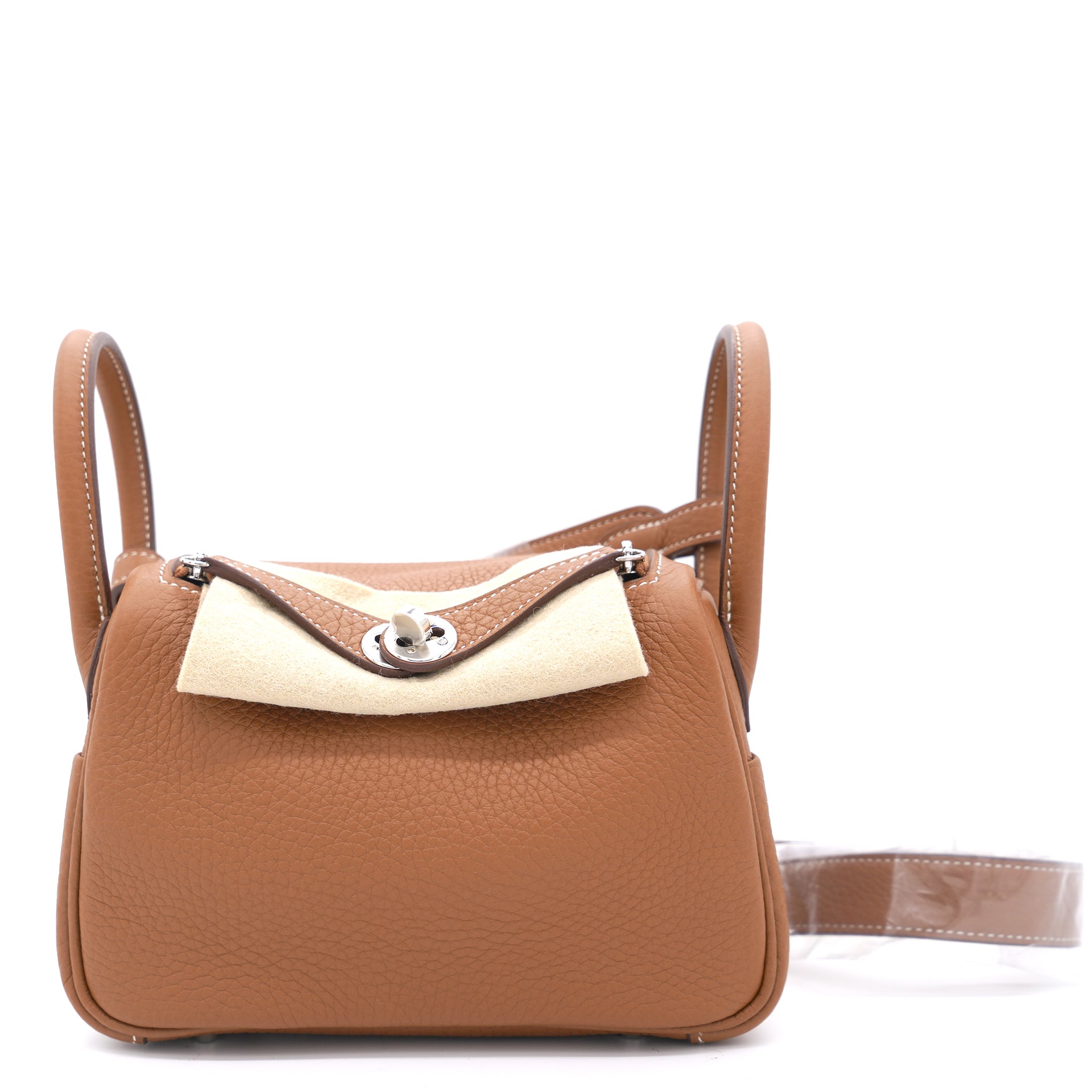 Gold Clemence Leather Mini Lindy 20 Bag