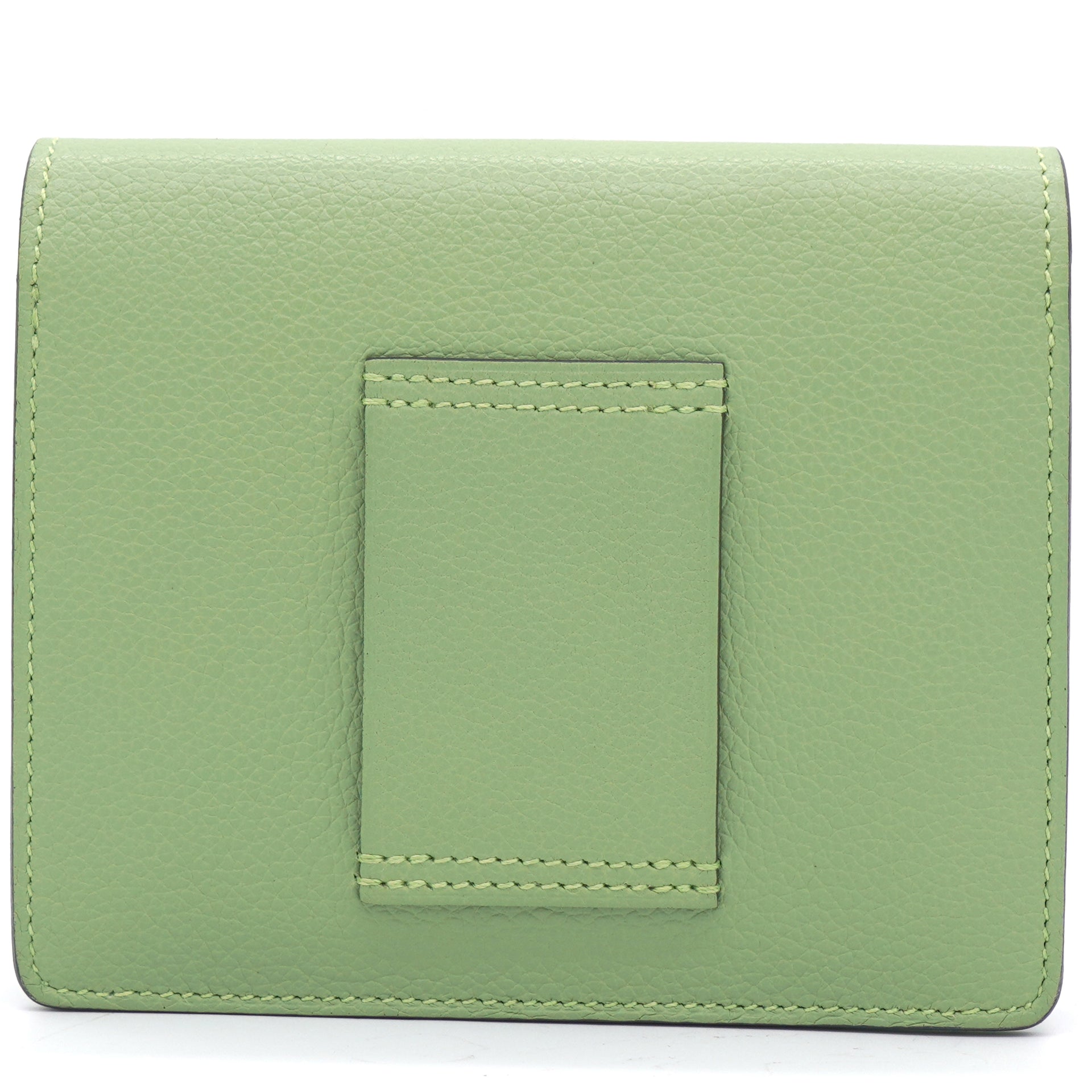 Chevre Mysore Roulis Slim Wallet Vert Criquet