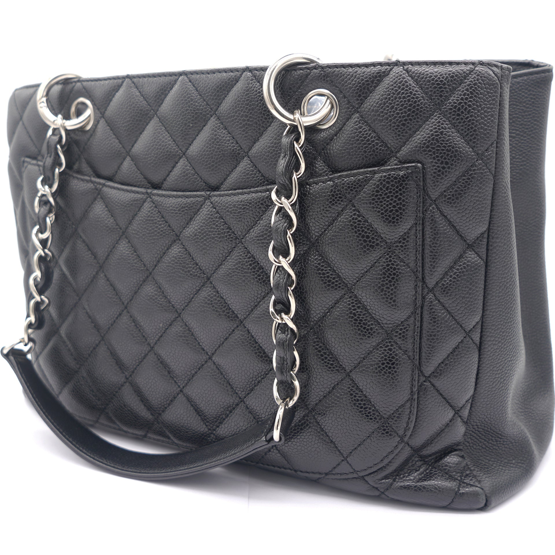 Chanel Grand Shopping Tote (GST) Bag White Caviar Gold Hardware – Madison  Avenue Couture