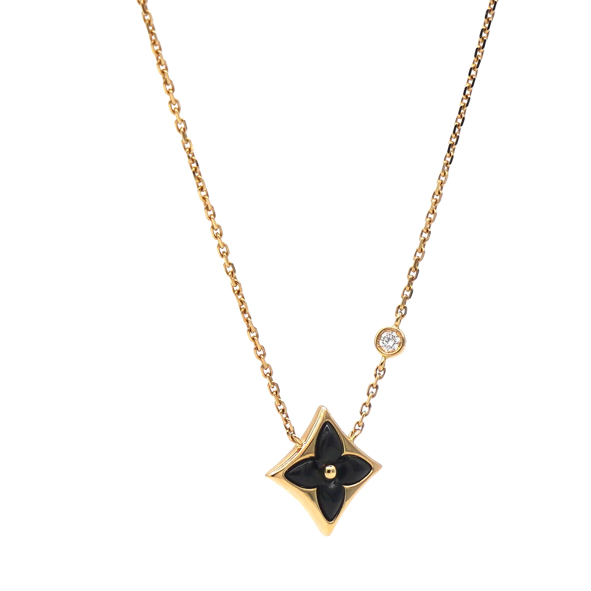 Louis Vuitton 18K Onyx & Diamond Color Blossom BB Star Pendant Necklace -  18K Yellow Gold Pendant Necklace, Necklaces - LOU607616