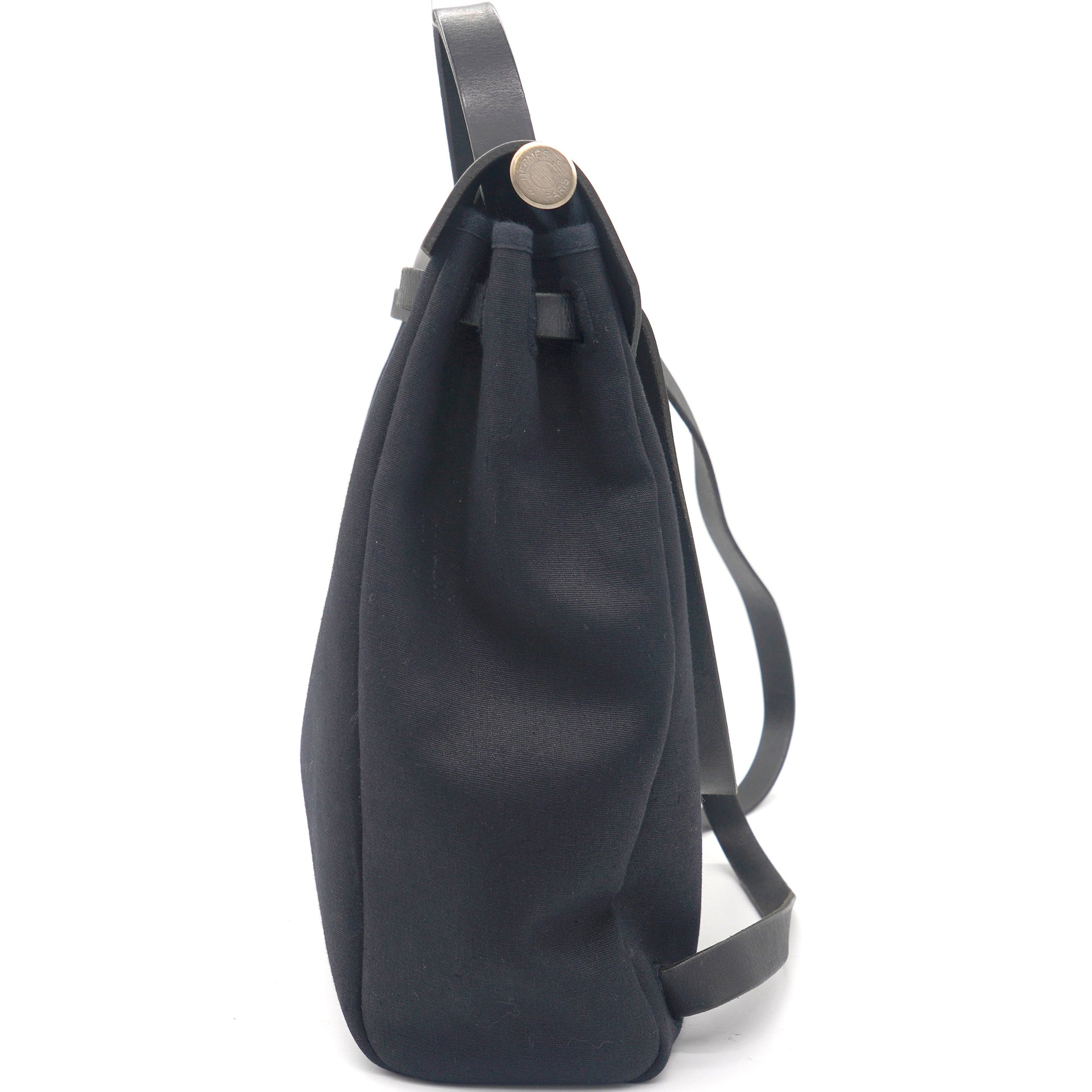 Black Canvas and Leather 2-in-1 Herbag PM Backpack