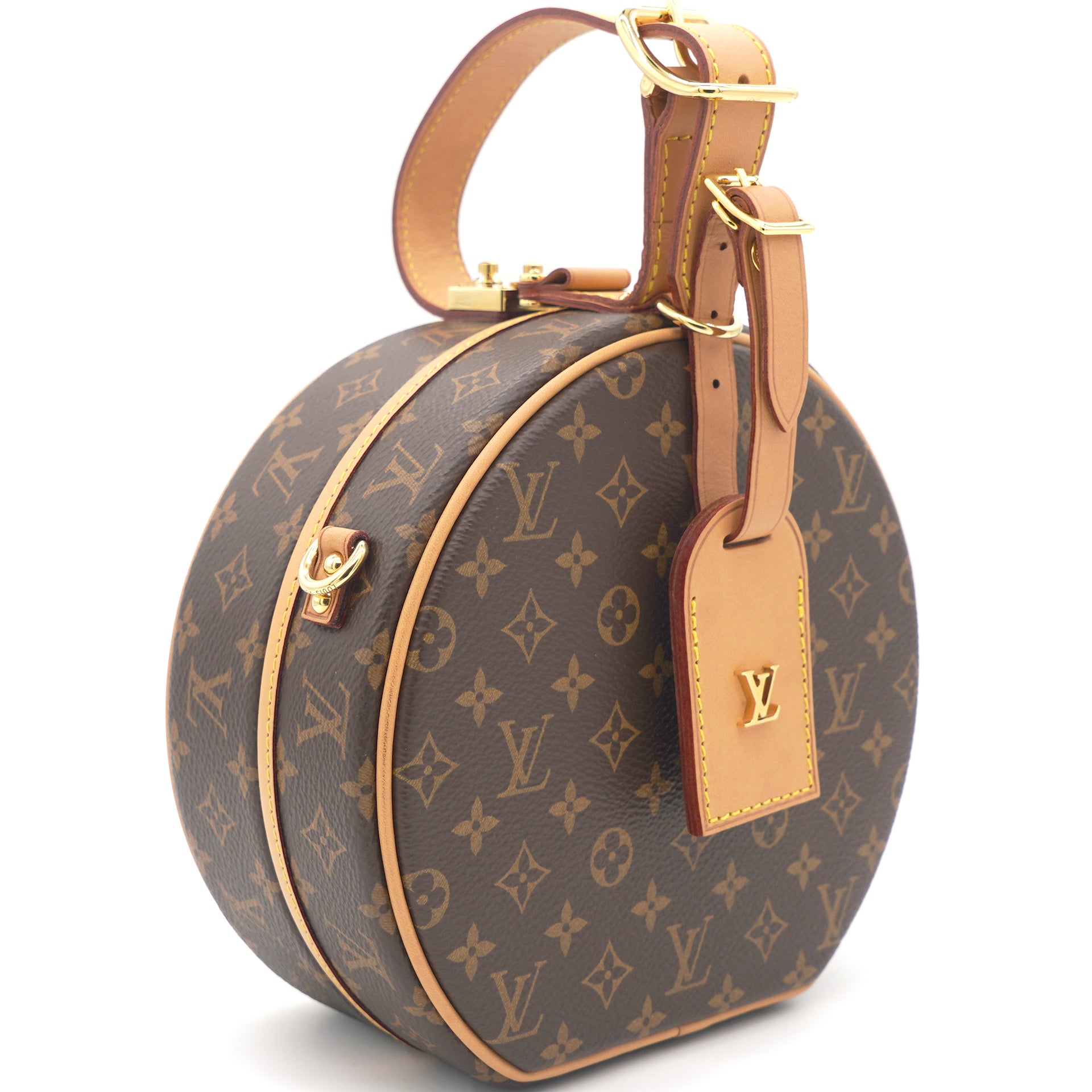 Louis+Vuitton+Petite+Boite+Chapeau+Brown+Leather for sale online