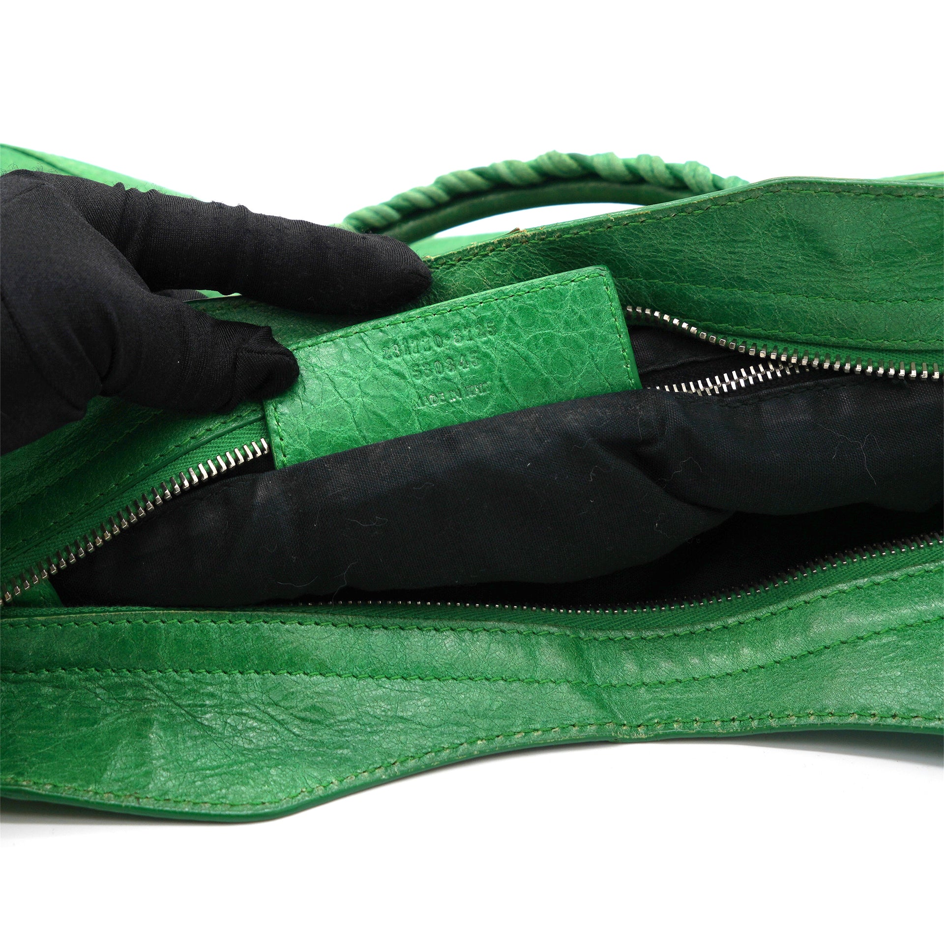 deltage svinge Klæbrig Balenciaga City Green Leather Giant Silver Hardware – STYLISHTOP