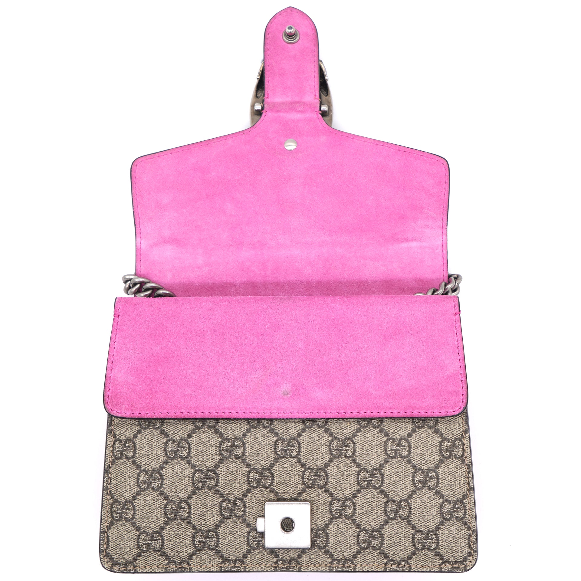 GG Supreme Monogram Mini Dionysus Shoulder Bag Pink