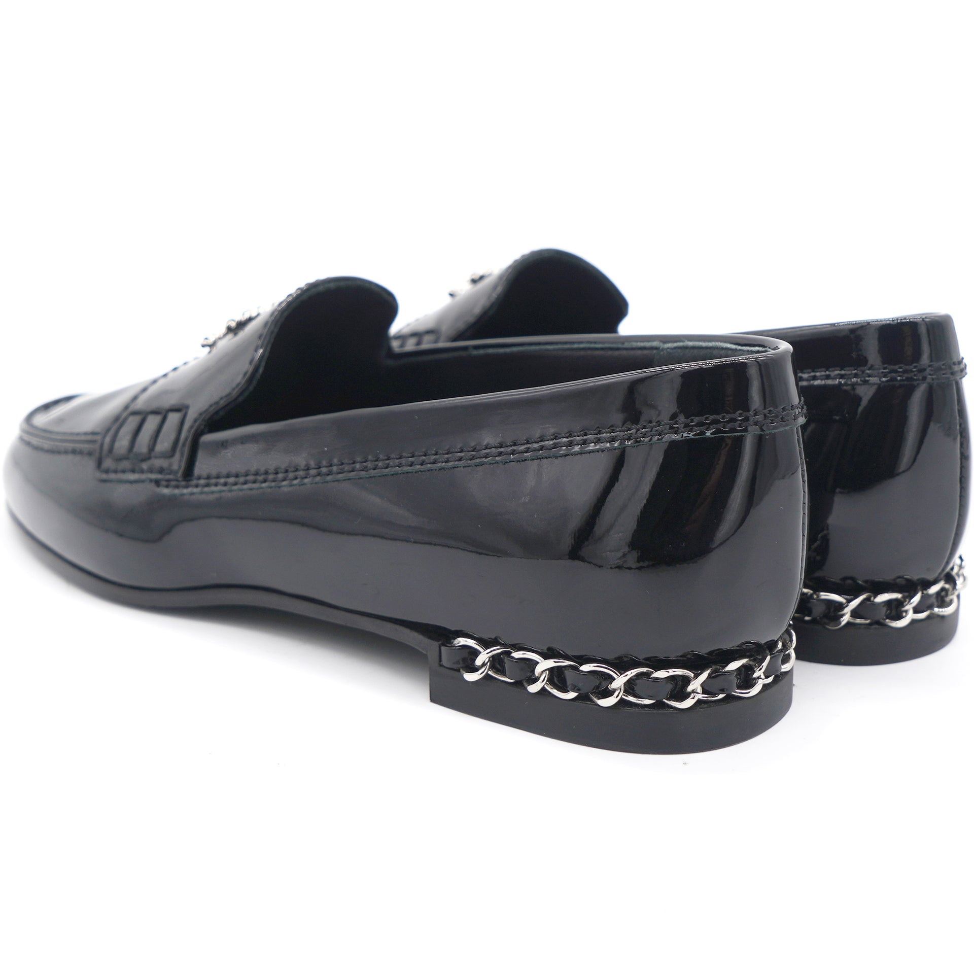 CC Black patent Leather Loafers 35