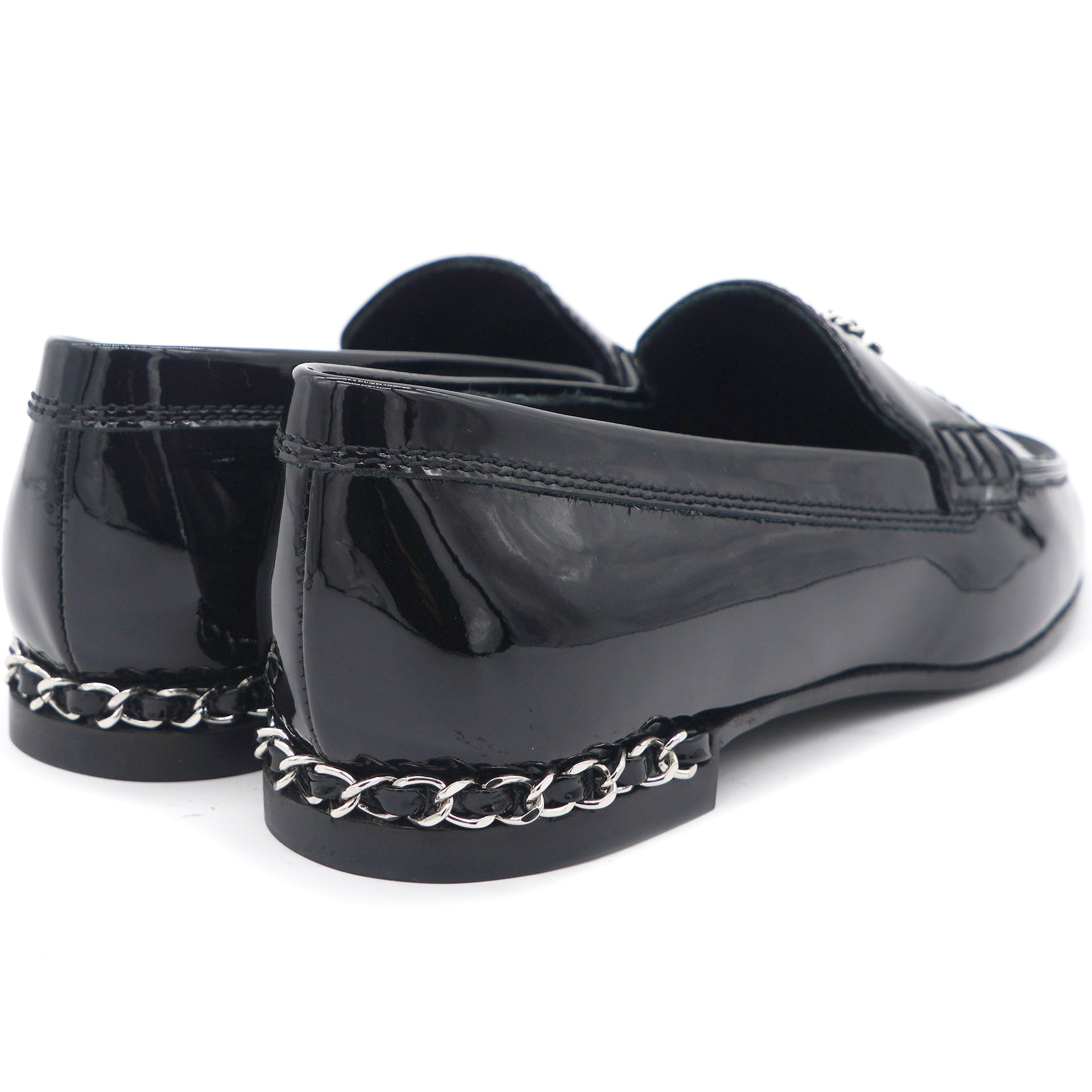 CC Black patent Leather Loafers 35