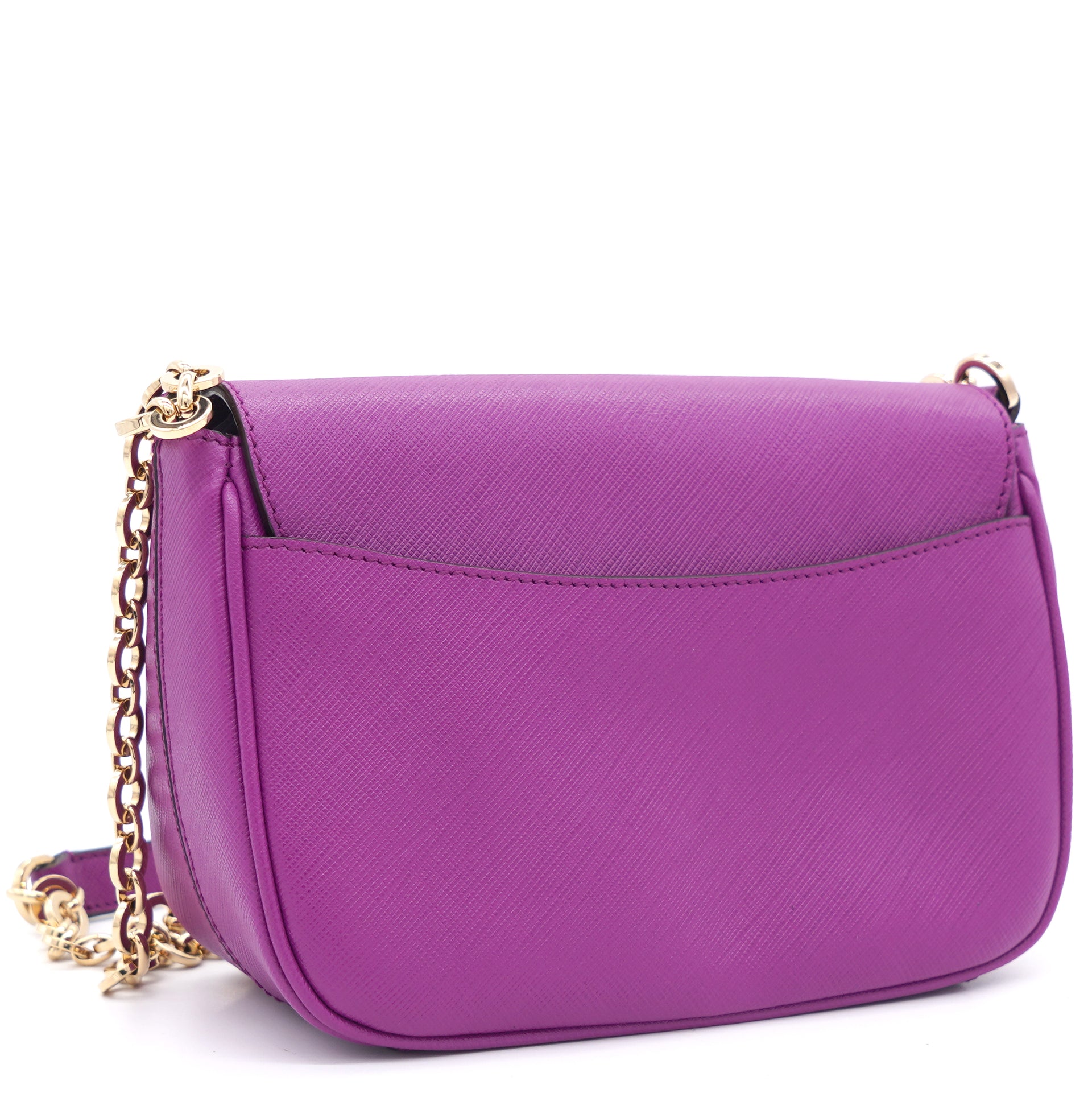 Purple Leather Luciano Mini Shoulder Bag