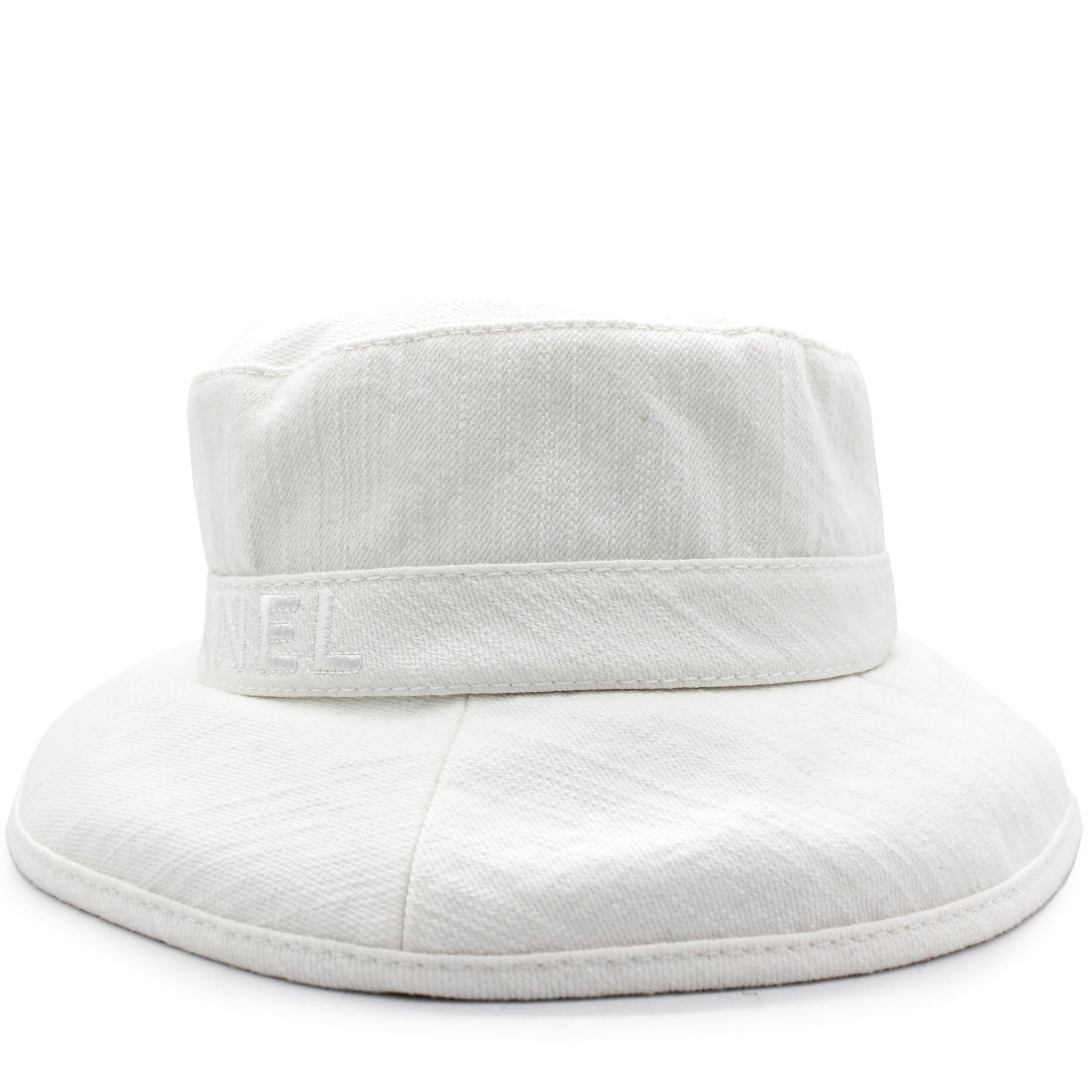 Chanel - Authenticated Hat - Cotton White Plain for Women, Never Worn