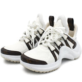 White Monogram Coated Canvas and Leather Archlight Sneakers 38