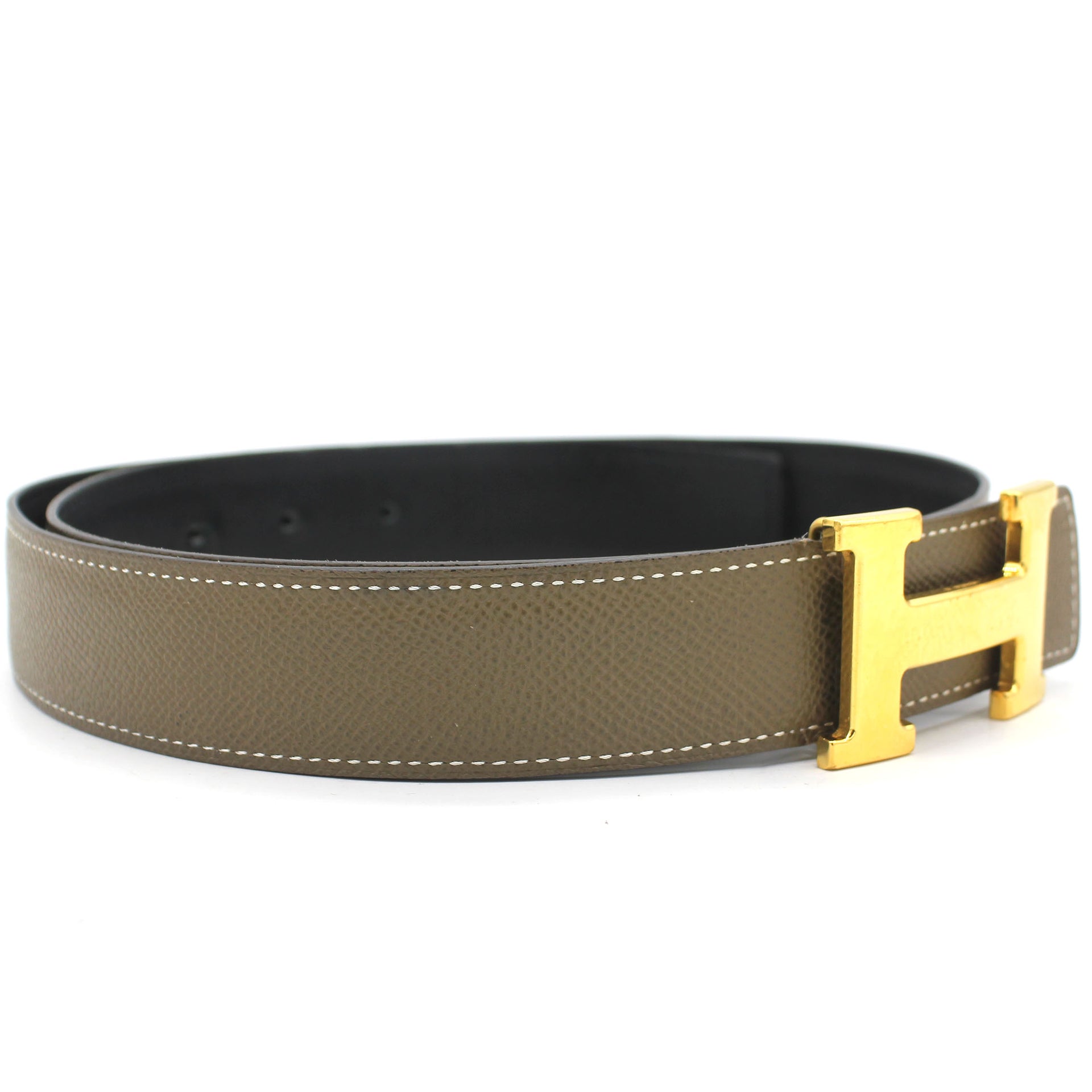 H Martelee belt buckle & Reversible leather strap