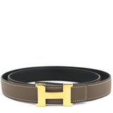Mini Constance belt buckle & Reversible leather strap