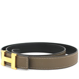 Mini Constance belt buckle & Reversible leather strap