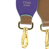 Tan/Purple Leather Interchangeable Shoulder Bag Strap