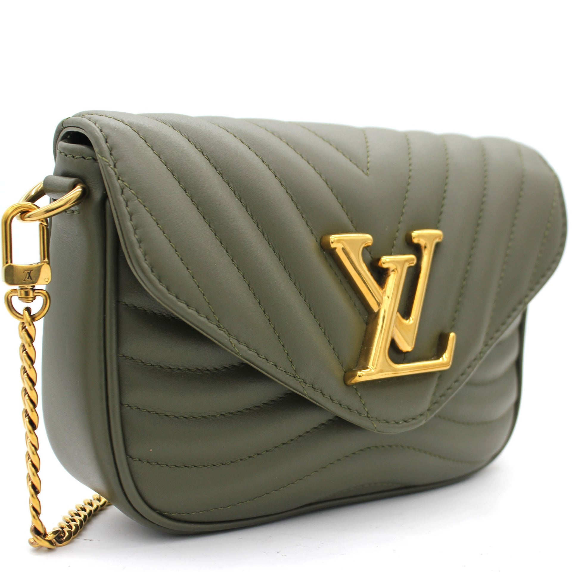 Louis+Vuitton+New+Wave+Multi-Pochette+Crossbody+Khaki+Leather for