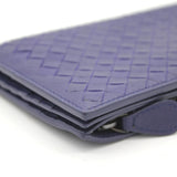 Nappa Intrecciato Flap Wallet Purple
