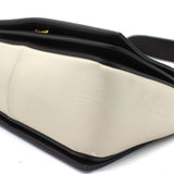 Light Beige/Burgundy Leather Frame Classic Messenger Bag