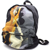 Nylon Bambi Print Backpack Black