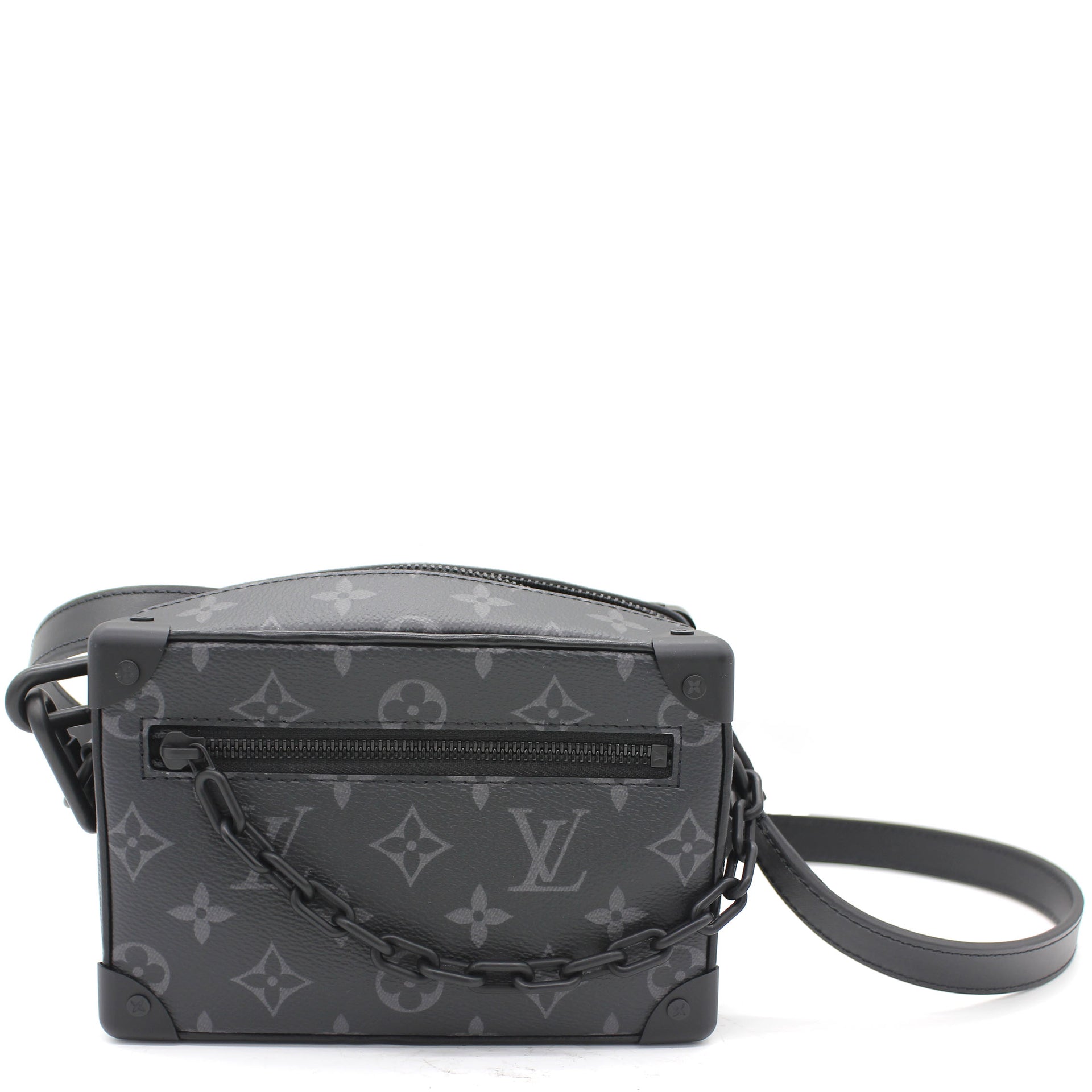 Louis Vuitton Black Monogram Embossed Leather Mini Soft Trunk Bag