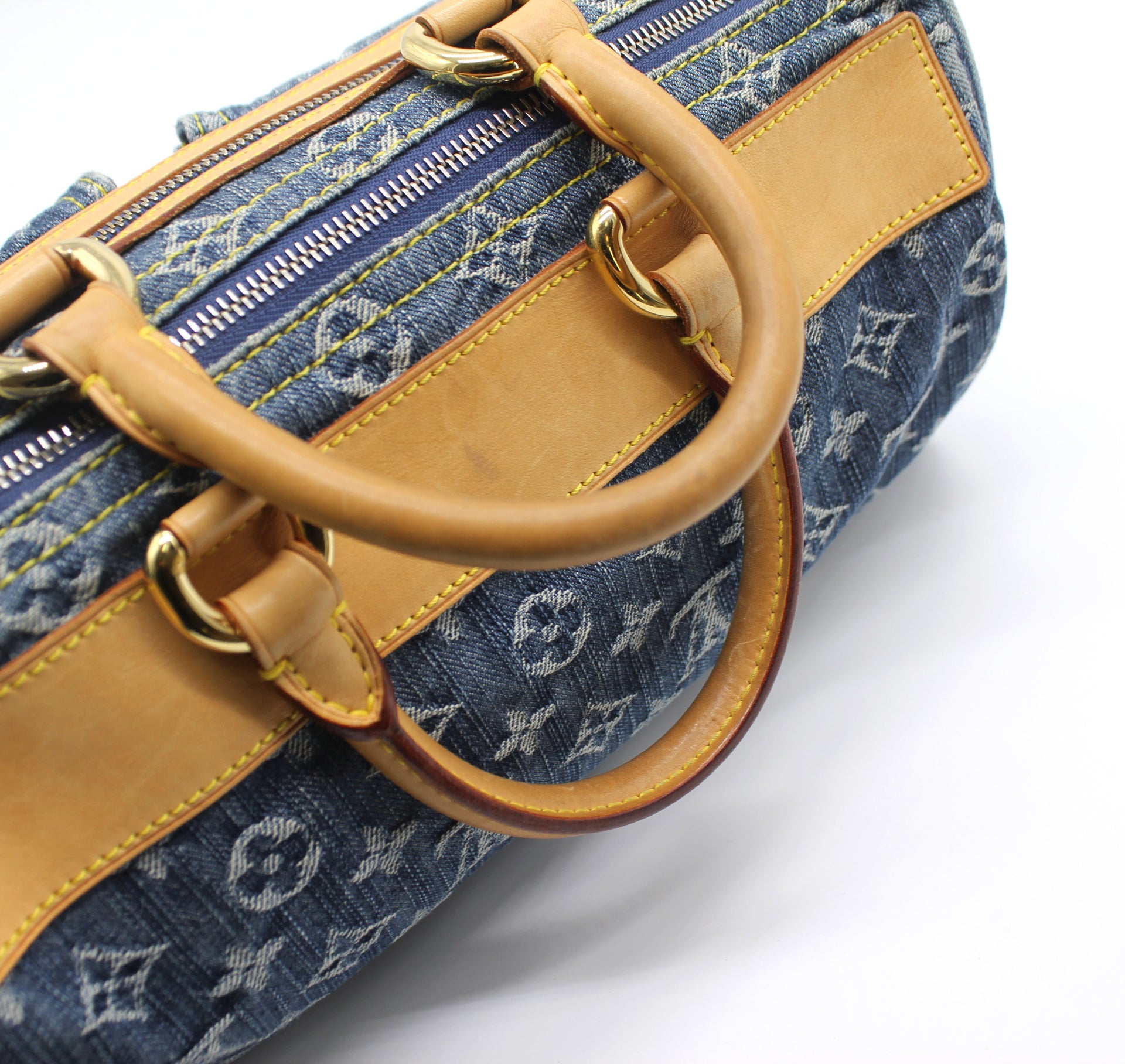 Neo speedy Louis Vuitton Handbags Blue Denim ref.195482 - Joli Closet