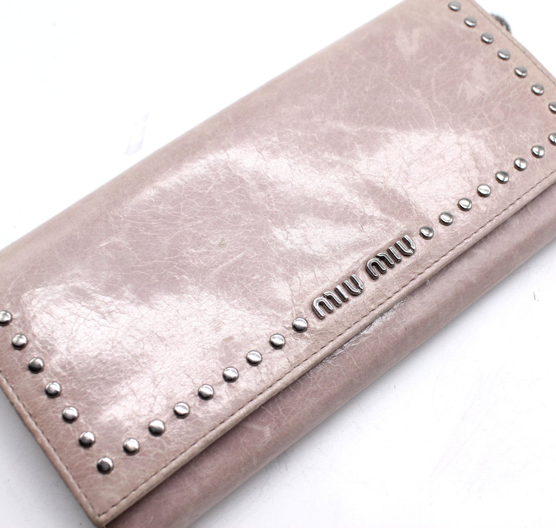 Miu Miu Studded Long Wallet