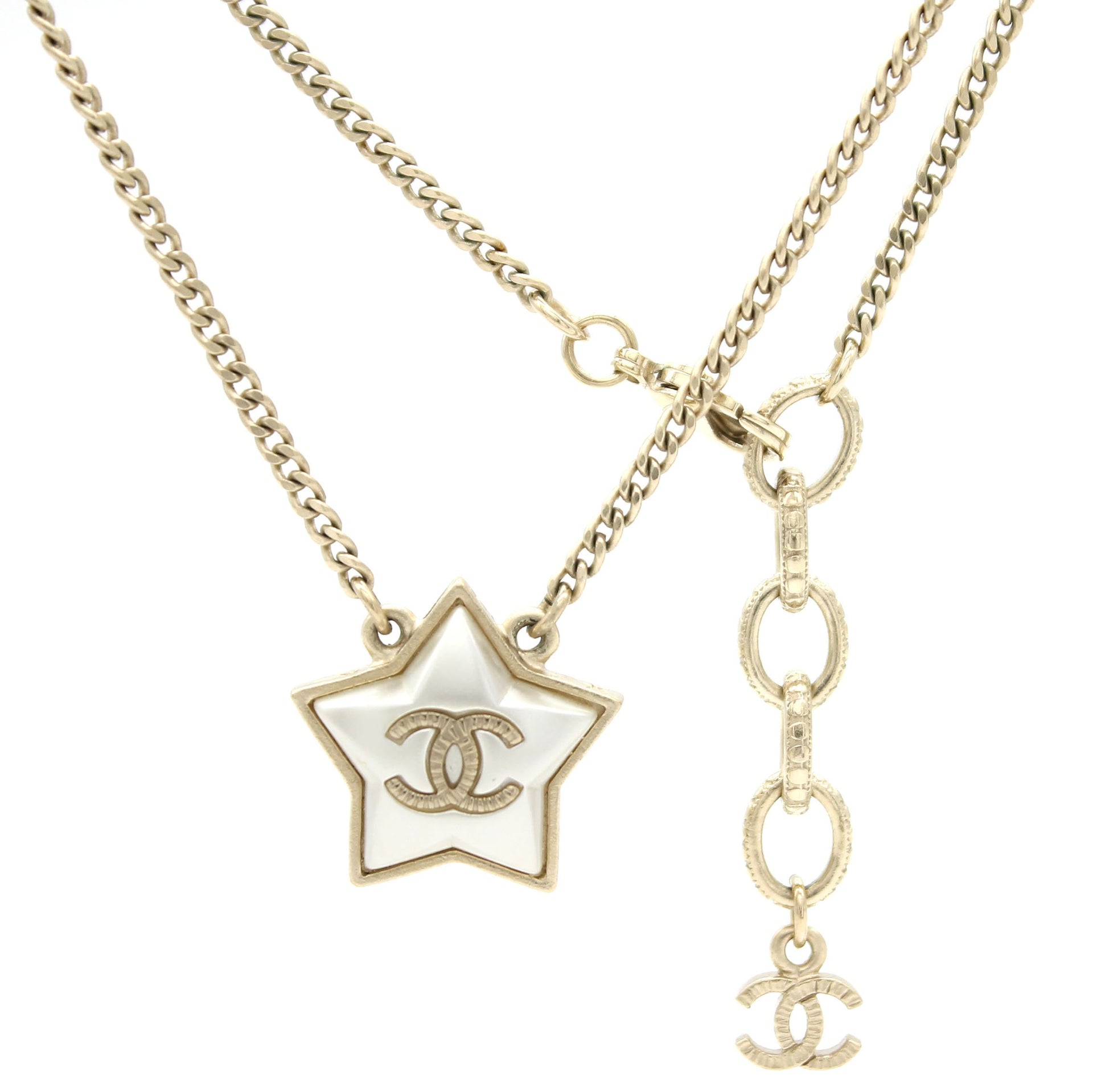Chanel Star Pendant White/Gold – STYLISHTOP