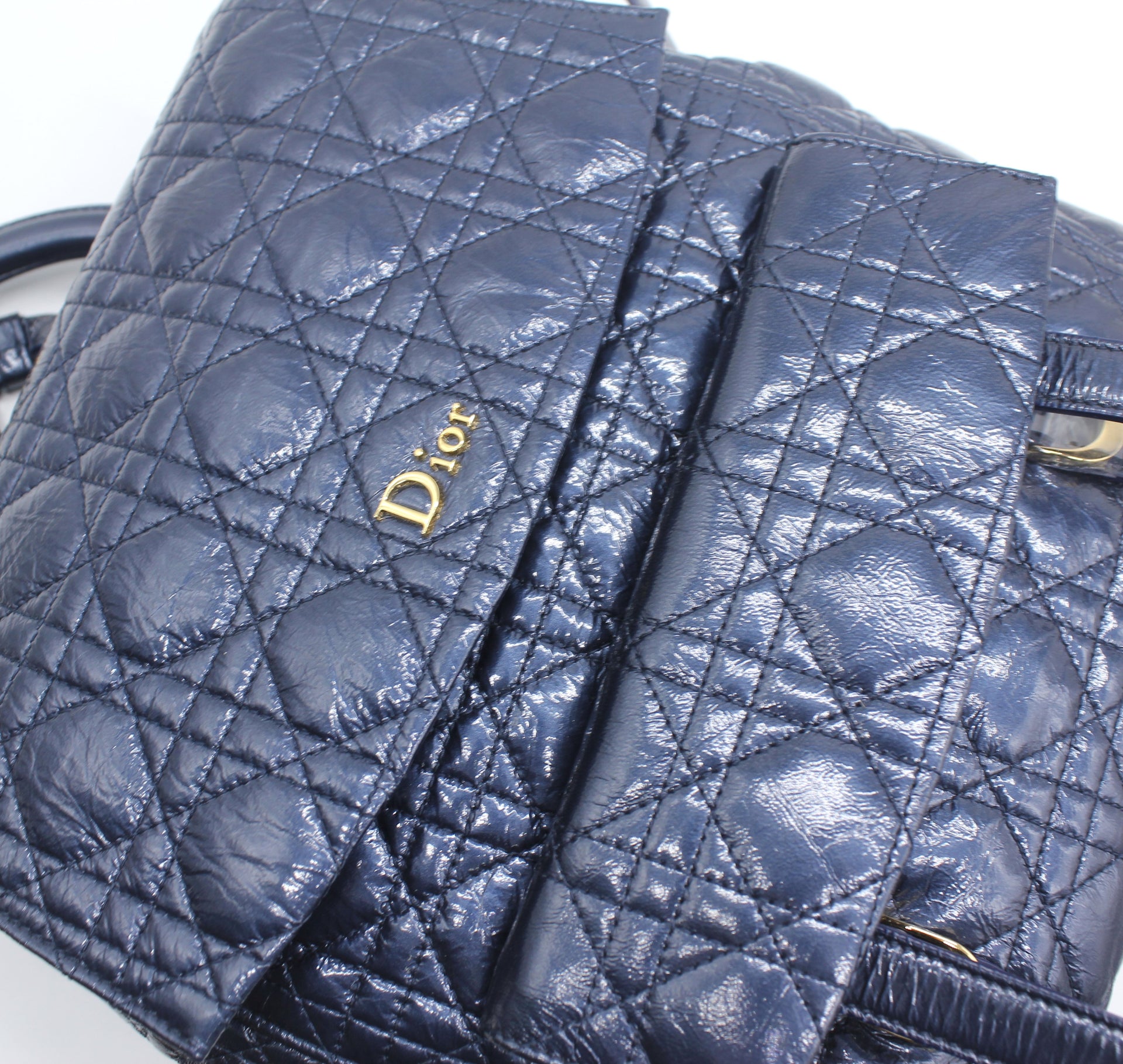 Christian Dior Calfkskin Cannage Small Stardust Backpack