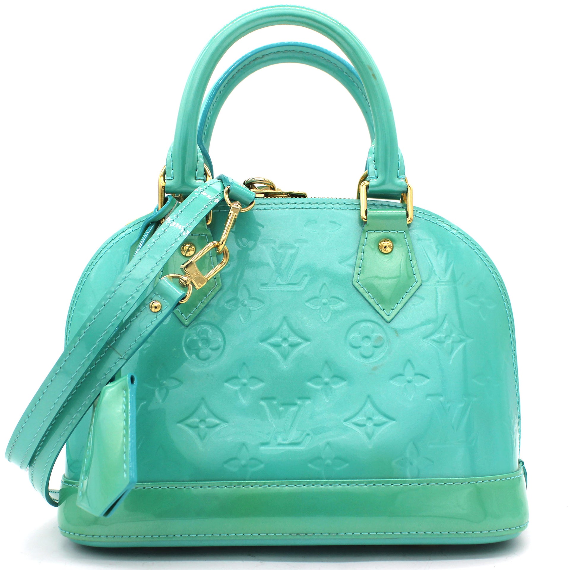 Louis Vuitton, Bags, Louis Vuitton Vernis Alma Bb Bag In Blue Lagoon  Color Gorgeous Bag Rar