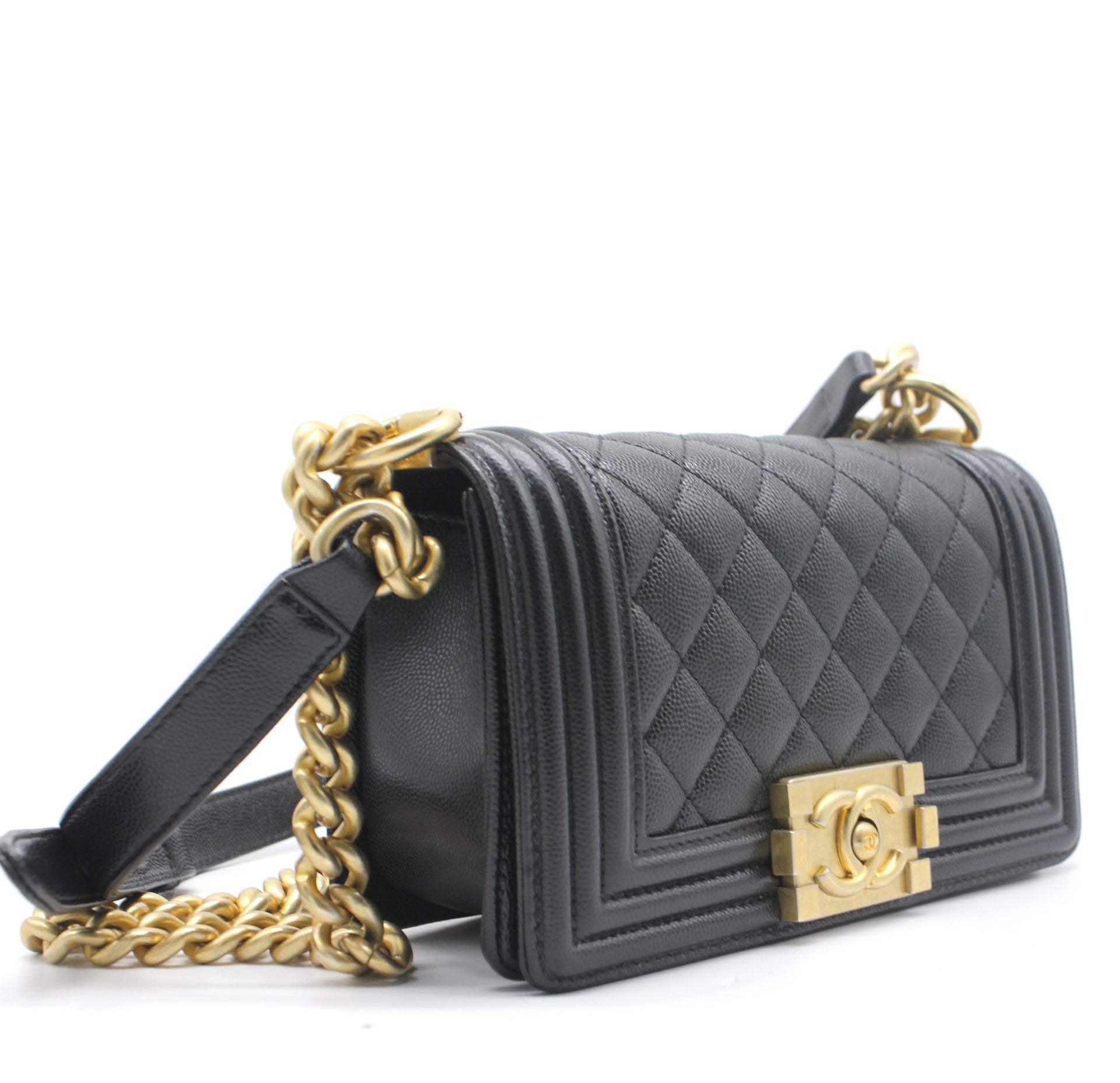 Chanel Boy Flap Bag Quilted Caviar Small – STYLISHTOP