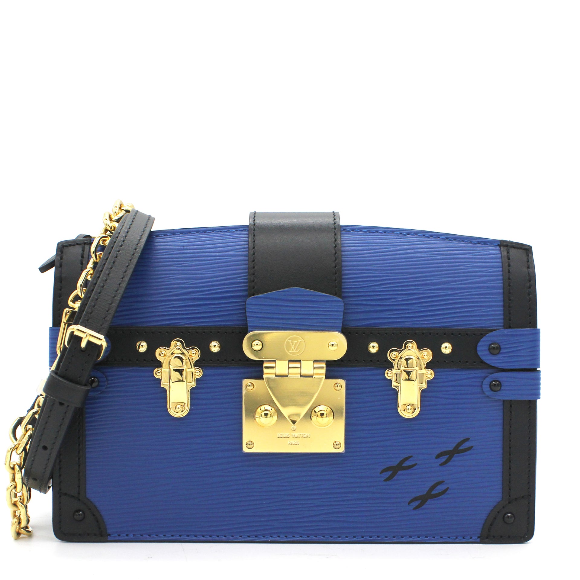 Louis Vuitton Trunk Clutch Blue Epi Crossbody Bag – STYLISHTOP