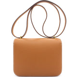 Epsom Leather Gold Hardware Constance 19 Bag Gold