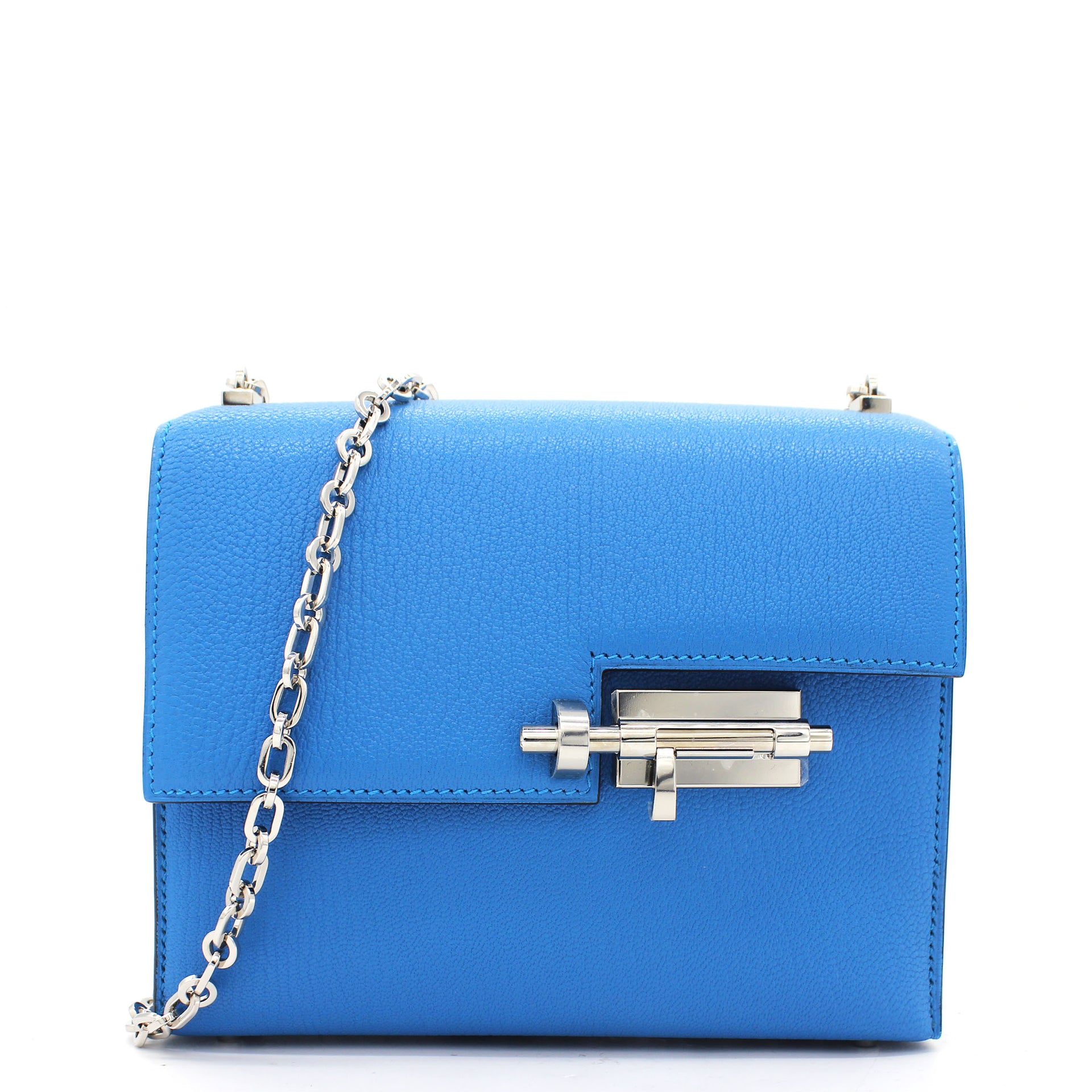 Chevre Mini Verrou Chaine Bag Blue