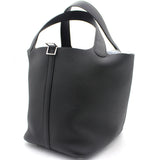 Togo Leather Picotin Lock MM Bag 22 Noir
