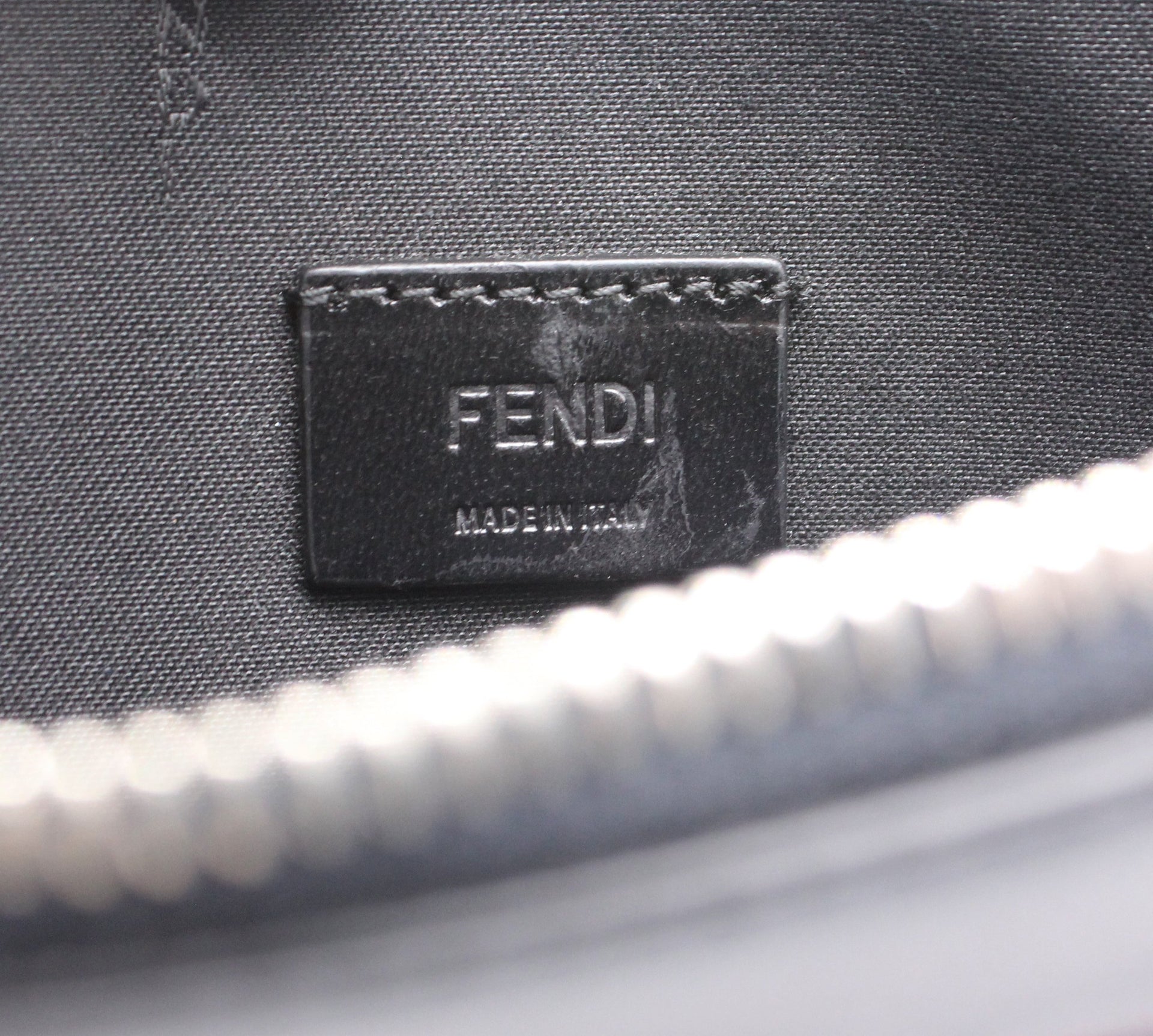 Fendi Leather Zip Clutch