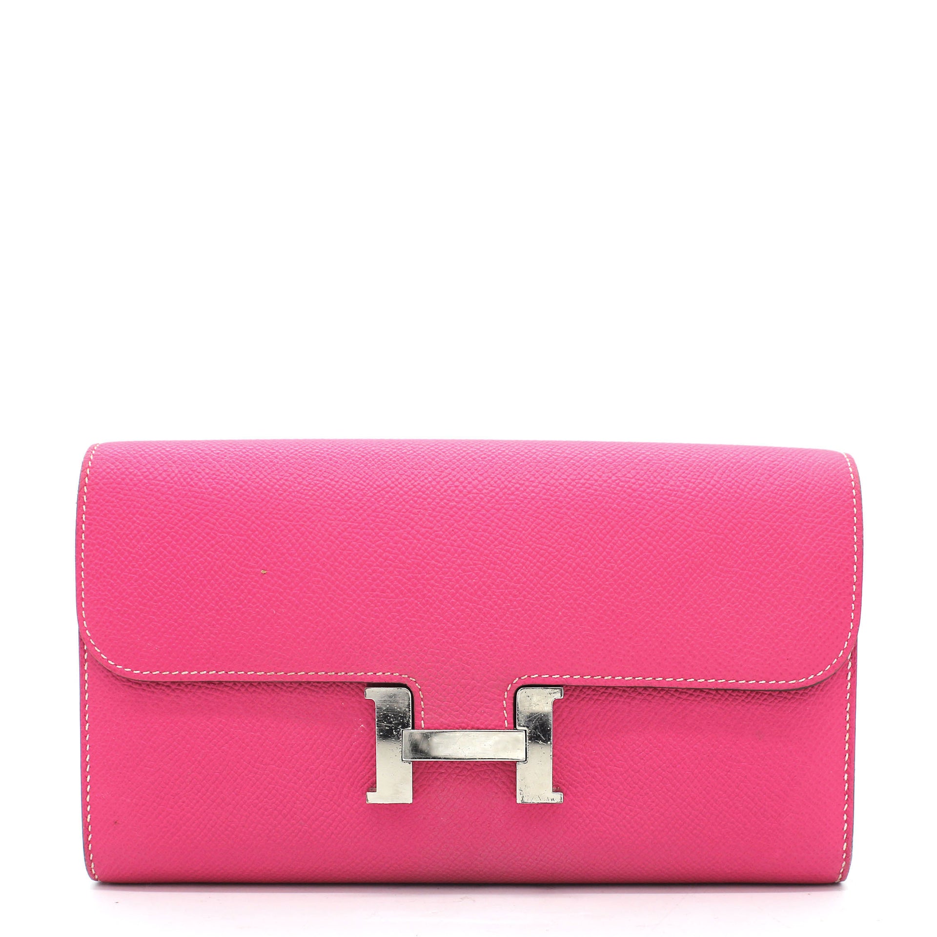 Replica Hermes Constance Long Wallet In Pink Epsom Leather