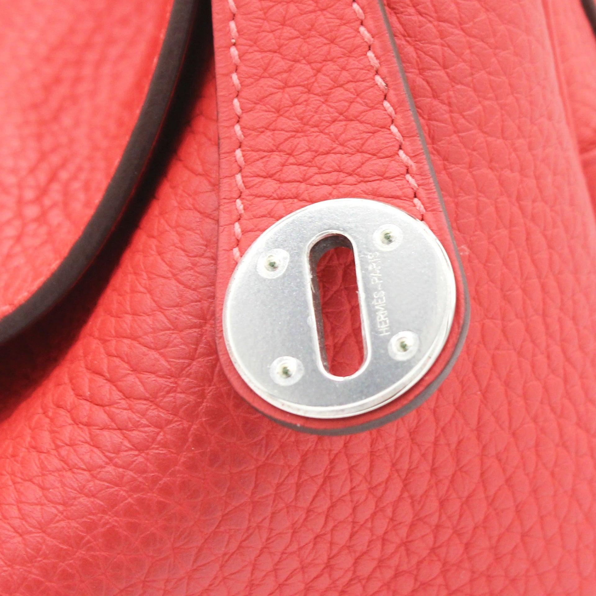 A ROUGE TOMATE CLÉMENCE LEATHER LINDY 26 WITH PALLADIUM HARDWARE