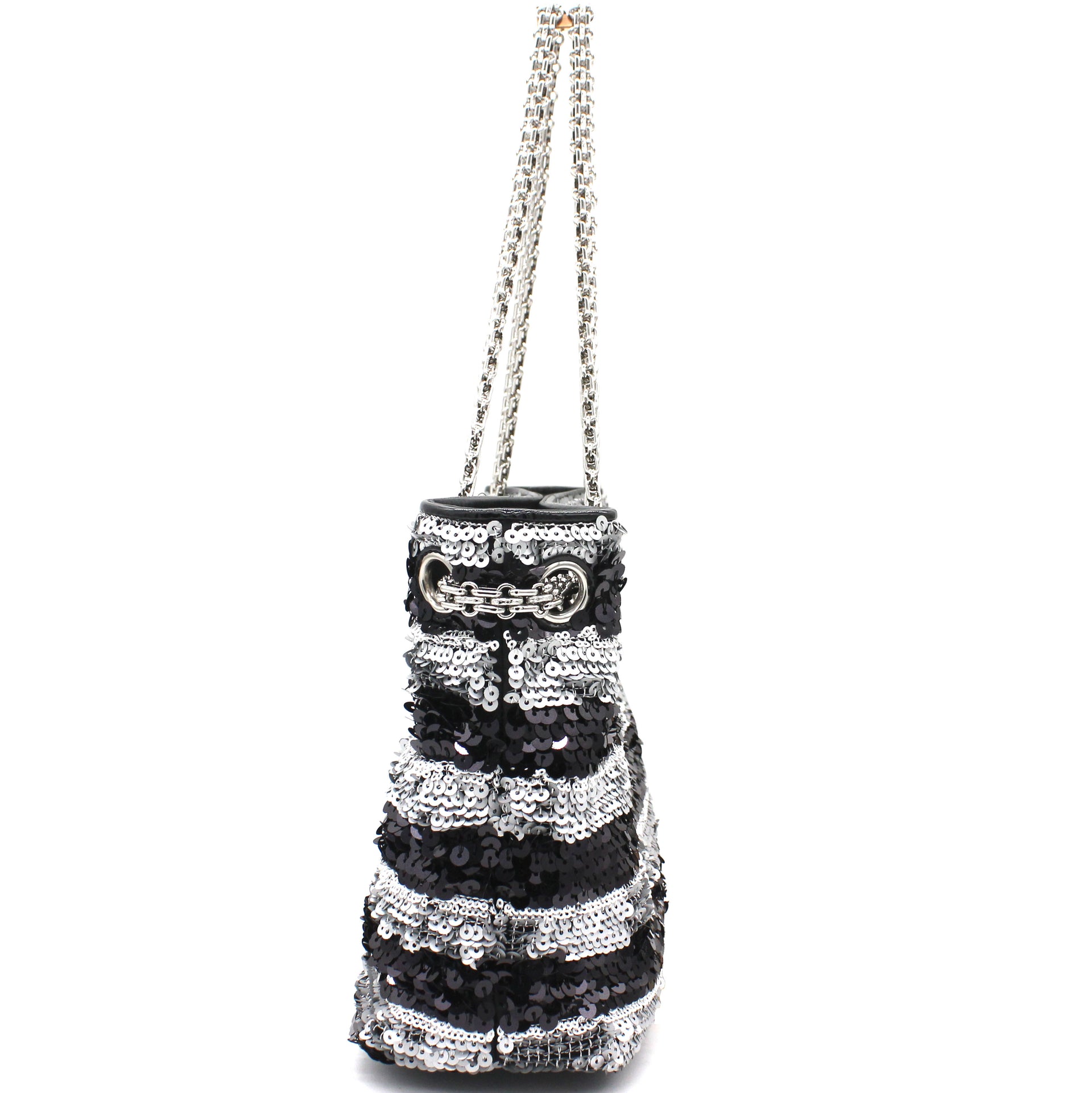 Chanel Black/Grey Striped Sequins Small Reissue Tote – STYLISHTOP