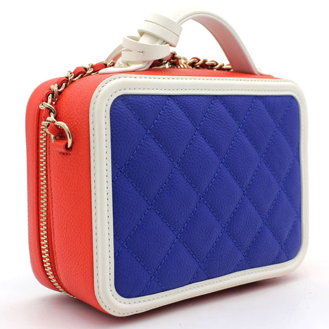 Caviar Quilted Small CC Filigree Vanity Case