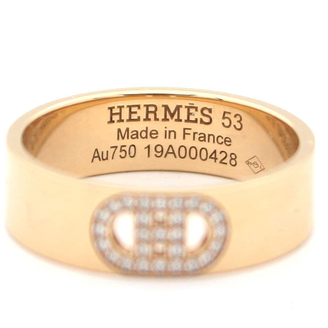 18K Rose Gold Diamond D'Ancre Ring PM H 53