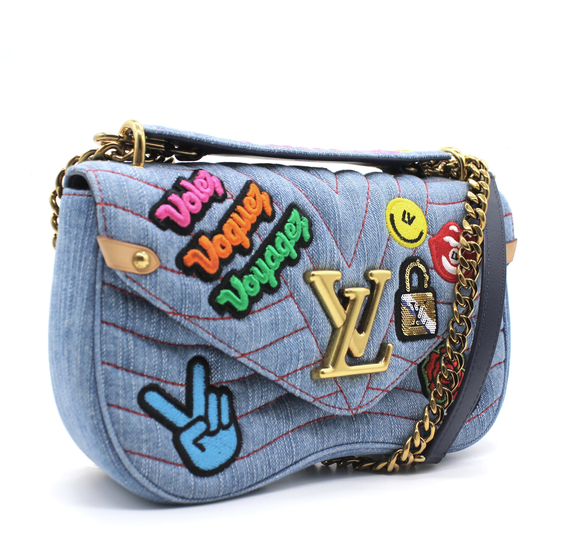 Louis Vuitton New Wave Chain Bag Mm in Blue