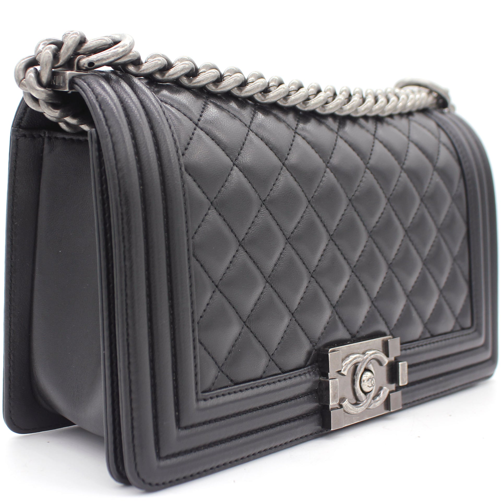 Chanel Quilted Medium Boy Bag Lambskin – STYLISHTOP